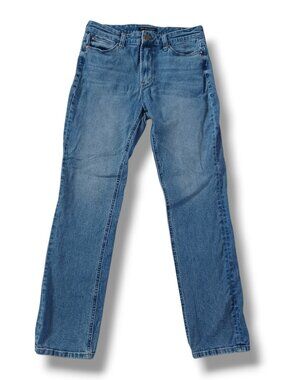 Boston Proper Womens Straight Leg Jeans Midrise Stretch Medium Wash Size 8
